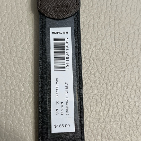 NWT - Michael Kors Men’s Leather Reversible Belt - Brown/Black - Size 36 - Picture 8 of 8